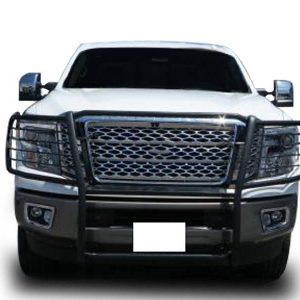 Black Horse Off Road Grille Guard, 3-Piece Modular, Powder Coated, Steel, 1-1/2 Inch Diameter, With Brush Guard, Without Skid Plate – 17NR27MA