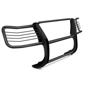 Black Horse Off Road Grille Guard, 3-Piece Modular, Powder Coated, Steel, 1-1/2 Inch Diameter, With Brush Guard, Without Skid Plate – 17NR27MA