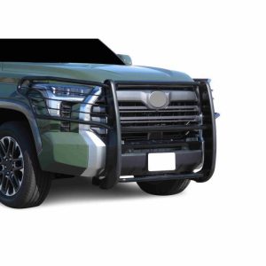 Black Horse Off Road Grille Guard, Powder Coated, Steel, Modular, 1-1/2 Inch Diameter, With Brush Guard, Without Skid Plate – 17TT22MA