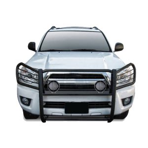 Black Horse Off Road Grille Guard, 3-Piece Modular, Powder Coated, Steel, 1-1/2 Inch Diameter, With Brush Guard, Without Skid Plate – 17TU26MA-PLFB