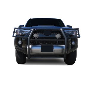 Black Horse Off Road Grille Guard, 3-Piece Modular, Powder Coated, Steel, 1-1/2 Inch Diameter, With Brush Guard, Without Skid Plate – 17TU31MA-PLFB
