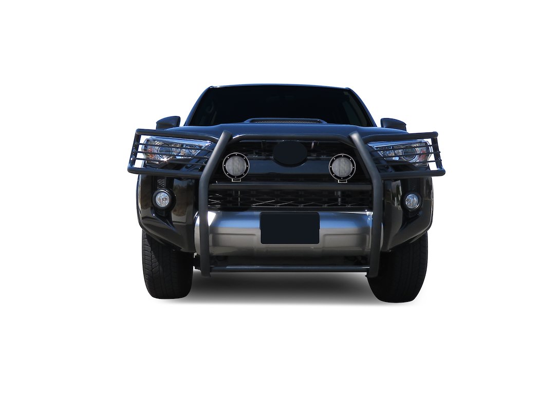 Black Horse Off Road Grille Guard, 3-Piece Modular, Powder Coated, Steel, 1-1/2 Inch Diameter, With Brush Guard, Without Skid Plate – 17TU31MA-PLFB