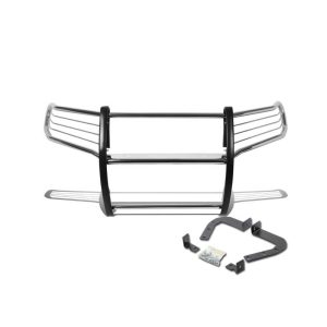Black Horse Off Road Grille Guard, Polished, Stainless Steel, Modular, 1-1/2 Inch Diameter, With Brush Guard, Without Skid Plate – 17TU31MSS