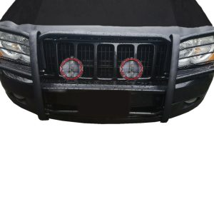 Black Horse Off Road Grille Guard, 3-Piece Modular, Powder Coated, Steel, 1-1/2 Inch Diameter, With Brush Guard, Without Skid Plate – 17A080200MA-PLFR