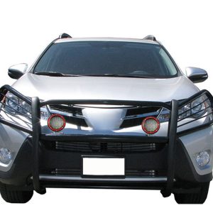 Black Horse Off Road Grille Guard, 3-Piece Modular, Powder Coated, Steel, 1-1/2 Inch Diameter, With Brush Guard, Without Skid Plate – 17A093902MA-PLFR