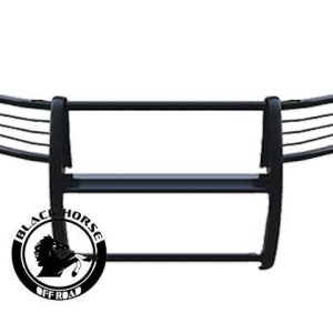 Black Horse Off Road Grille Guard, Powder Coated, Cold Rolled Steel, 1-1/2 Inch Diameter, Without Brush Guard, Without Skid Plate – 17A093904MA