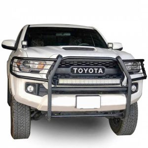 Black Horse Off Road Grille Guard, Powder Coated, Cold Rolled Steel, 1-1/2 Inch Diameter, Without Brush Guard, Without Skid Plate – 17A096402MA