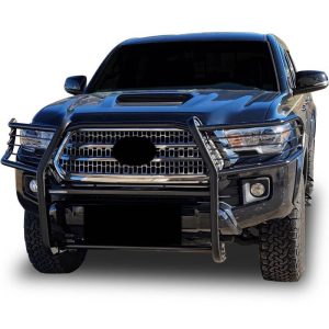 Black Horse Off Road Grille Guard, Powder Coated, Cold Rolled Steel, 1-1/2 Inch Diameter, Without Brush Guard, Without Skid Plate – 17A096402MA