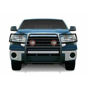Black Horse Off Road Grille Guard, 3-Piece Modular, Powder Coated, Steel, 1-1/2 Inch Diameter, With Brush Guard, Without Skid Plate – 17A098900MA-PLFR
