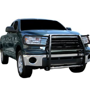 Black Horse Off Road Grille Guard, Semi-Gloss Powder Coat, Steel, 1.5 Inch Bar Diameter, With Brush Guard, Without Skid Plate – 17A098900MA