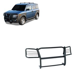 Black Horse Off Road Grille Guard, Powder Coated, Steel, Modular, 1-1/2 Inch Diameter, With Brush Guard, Without Skid Plate – 17A155900MA