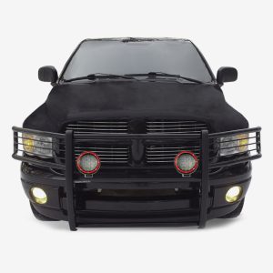 Black Horse Off Road Grille Guard, 3-Piece Modular, Powder Coated, Steel, 1-1/2 Inch Diameter, With Brush Guard, Without Skid Plate – 17DG105MA-PLFR