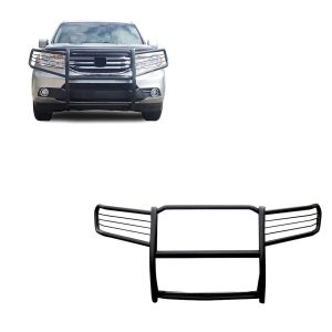 Black Horse Off Road Grille Guard, Semi-Gloss Powder Coat, Steel, 1.5 Inch Bar Diameter, With Brush Guard, Without Skid Plate – 17H151400MA