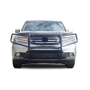 Black Horse Off Road Grille Guard, Semi-Gloss Powder Coat, Steel, 1.5 Inch Bar Diameter, With Brush Guard, Without Skid Plate – 17H151400MA