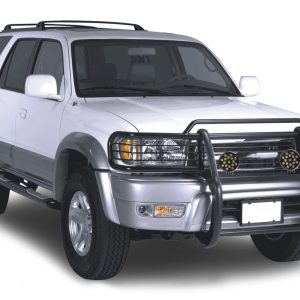 Black Horse Off Road Grille Guard, 3-Piece Modular, Powder Coated, Steel, 1-1/2 Inch Diameter, With Brush Guard, Without Skid Plate – 17TN23MA-PLB