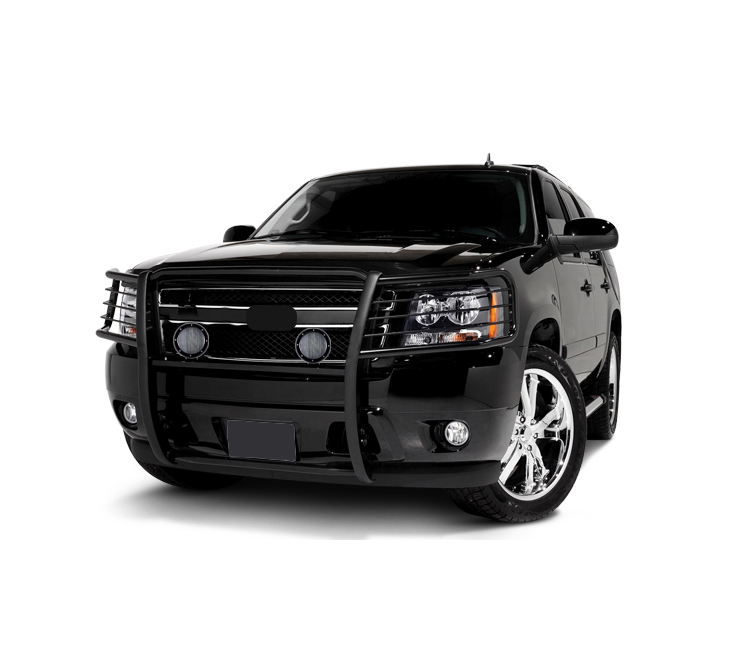Black Horse Off Road Grille Guard, 3-Piece Modular, Powder Coated, Steel, 1-1/2 Inch Diameter, With Brush Guard, Without Skid Plate – 17A037400MA-PLFB