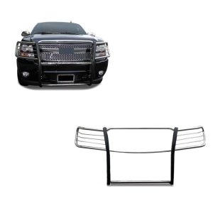 Black Horse Off Road Grille Guard, Polished, Stainless Steel, Modular, 1-1/2 Inch Diameter, With Brush Guard, Without Skid Plate – 17A037400MSS