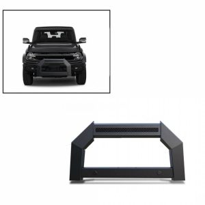 Black Horse Off Road Bull Bar, Armour, Flat Rugged Style, Powder Coated, Matte Black, Steel, Without Skid Plate, Without Light Bar – AB-F06-NL