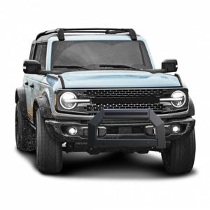 Black Horse Off Road Bull Bar, Armour, Flat Rugged Style, Powder Coated, Matte Black, Steel, Without Skid Plate, Without Light Bar – AB-F06-NL