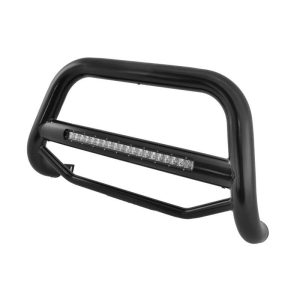 Black Horse Off Road Bull Bar, Max Beacon, 2-1/2 Inch Diameter Tube, Powder Coated, Steel, Without Skid Plate – MAB-FOB3001B