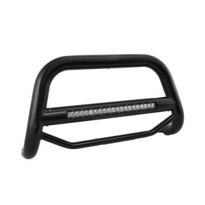 Black Horse Off Road Bull Bar, Max Beacon, 2-1/2 Inch Diameter Tube, Powder Coated, Steel, Without Skid Plate – MAB-FOE2011B