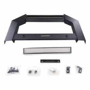 Black Horse Off Road Bull Bar, Armour, Flat Rugged Style, Powder Coated, Matte Black, Steel, Without Skid Plate – AB-GM11