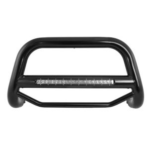 Black Horse Off Road Bull Bar, Max Beacon, 2-1/2 Inch Diameter Tube, Powder Coated, Steel, Without Skid Plate – MAB-HOC5005B