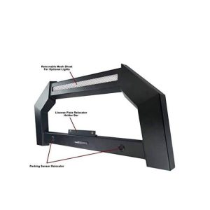 Black Horse Off Road Bull Bar, Armour, Flat Rugged Style, Powder Coated, Matte Black, Steel, Without Skid Plate, Without Light Bar – AB-JE01-NL