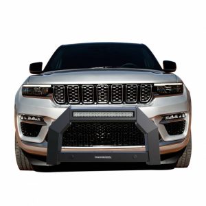 Black Horse Off Road Bull Bar, Armour, Flat Rugged Style, Powder Coated, Matte Black, Steel, Without Skid Plate – AB-JE22