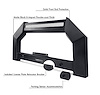 Black Horse Off Road Bull Bar, Armour, Flat Rugged Style, Powder Coated, Matte Black, Steel, Without Skid Plate, Without Light Bar – AB-NI25-NL