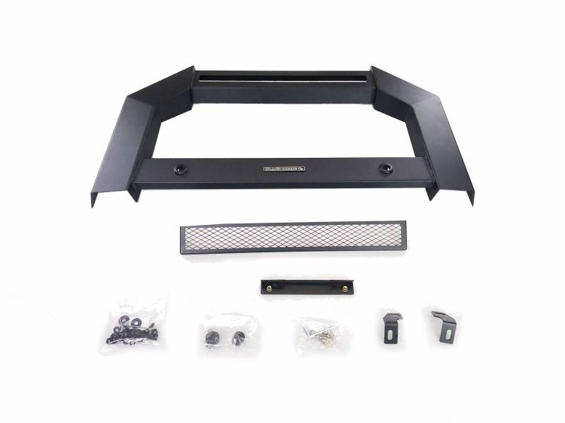 Black Horse Off Road Bull Bar, Armour, Flat Rugged Style, Powder Coated, Matte Black, Steel, Without Skid Plate, Without Light Bar – AB-NI25-NL