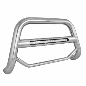 Black Horse Off Road Bull Bar, Max Beacon, 2-1/2 Inch Diameter Tube, Polished, Stainless Steel, Without Skid Plate – MAB-TOF5307S