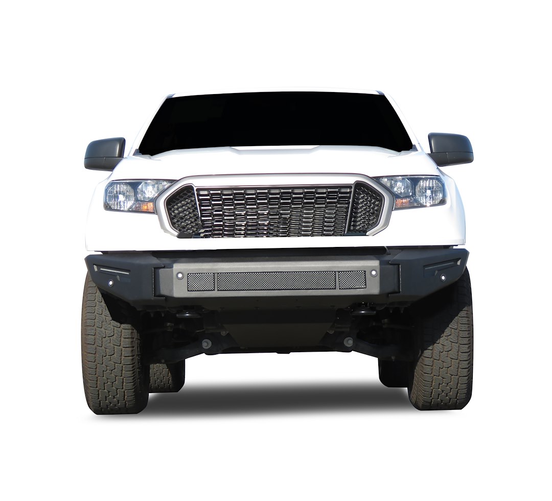 Black Horse Off Road Bumper, Armour II, 3 Piece Modular, Bolt-On, Without Grille Guard, Without Skid Plate – AFB-FR19-BU