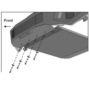 Black Horse Off Road Skid Plate, Armour II, Front Bumper, Powder Coated, Matte Black, Steel – AFB-TU19-SK