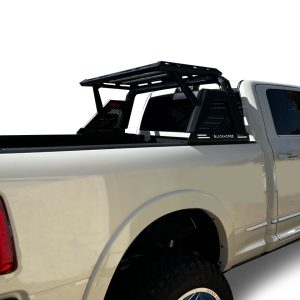 Black Horse Off Road Bed Cargo Rack, Armour II, With 50 Inch Light Bar Mounting Plate, With Basket, Powder Coated, Steel – AR2-01BA1