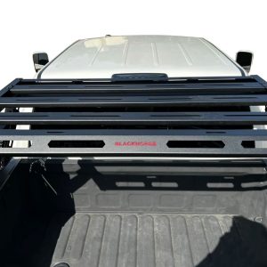 Black Horse Off Road Bed Cargo Rack, Armour II, With 50 Inch Light Bar Mounting Plate, With Basket, Powder Coated, Steel – AR2-01BA1