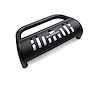 Black Horse Off Road Bull Bar, 2-1/2 Inch Diameter Tube, Powder Coated, Satin Black, Steel, With Skid Plate, Without Light Bar – BB113206A-SP