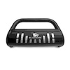 Black Horse Off Road Bull Bar, 2-1/2 Inch Diameter Tube, Powder Coated, Satin Black, Steel, With Skid Plate, Without Light Bar – BB113206A-SP