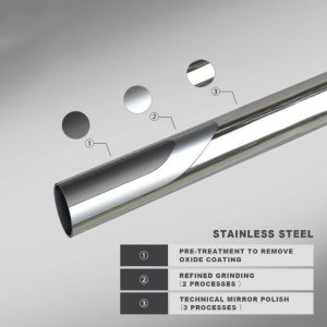 Black Horse Off Road Bull Bar, 2-1/2 Inch Diameter Tube, Polished, Stainless Steel, With Skid Plate, Without Light Bar – BB030709-SP