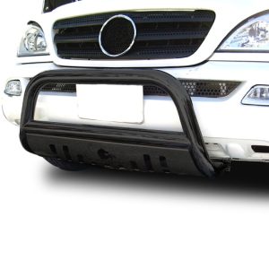 Black Horse Off Road Bull Bar, 2-1/2 Inch Diameter Tube, Powder Coated, Steel, With Skid Plate, Without Light Bar – BB2561A-SP