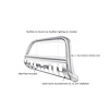 Black Horse Off Road Bull Bar, 2-1/2 Inch Diameter Tube, Polished, Stainless Steel, With Skid Plate, Without Light Bar – BBH1409-SP