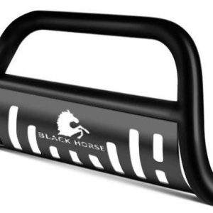 Black Horse Off Road Bull Bar, 2-1/2 Inch Diameter Tube, Powder Coated, Steel, With Skid Plate, Without Light Bar – CBB-TOB4802SP
