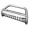Black Horse Off Road Bull Bar, Beacon, 3 Inch Diameter Tube, Polished, Stainless Steel, With Skid Plate, With 20 Inch Light Bar – BE-A1802S