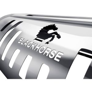 Black Horse Off Road Bull Bar, Beacon, 3 Inch Diameter Tube, Polished, Stainless Steel, With Skid Plate, With 20 Inch Light Bar – BE-TOTUS