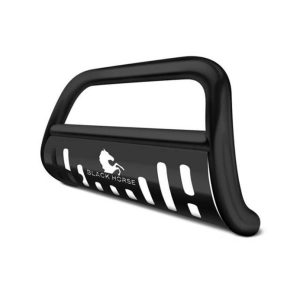 Black Horse Off Road Bull Bar, 2-1/2 Inch Diameter Tube, Powder Coated, Steel, With Skid Plate, Without Light Bar – CBB-FOB3001SP