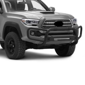 Black Horse Off Road Bull Bar, Beacon Front Runner, Powder Coated, Steel, 3 Inch Diameter Tube, With 20 LED Light Bar, Without Skid Plate – BFRT01