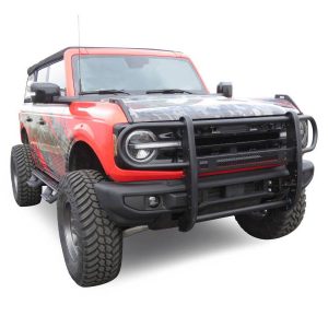 Black Horse Off Road Grille Guard, Beacon, Powder Coated, Steel, Modular, 1-1/2 Inch Diameter, With Brush Guard, Without Skid Plate – BGFB21NL