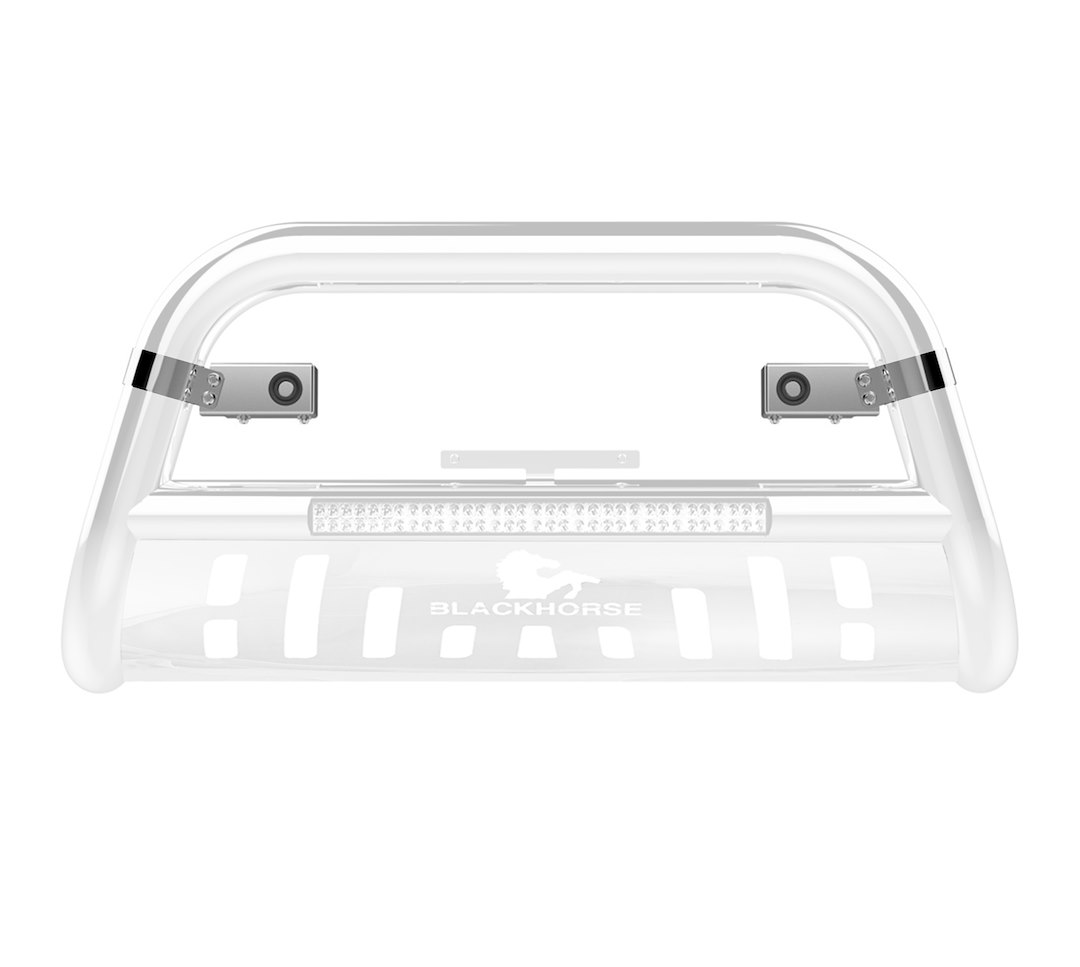 Black Horse Off Road Parking Aid Sensor Relocation Bracket, Relocates Sensors to Bull Bar, Polished, Stainless Steel – BPS02S