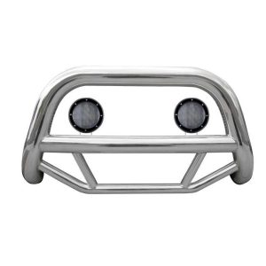 Black Horse Off Road Bull Bar, Max, 2-1/2 Inch Diameter Tube, Polished, Stainless Steel, Without Skid Plate – MBS-NIA902-PLFB