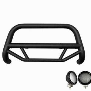 Black Horse Off Road Bull Bar, Max T, 2-1/2 Inch Diameter Tube, Powder Coated, Textured Black, Steel, Without Skid Plate – MBT-MT0212-PLFB